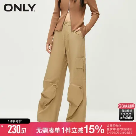 ONLY冬季休闲百搭直筒纯色工装裤休闲裤女|123314042图片