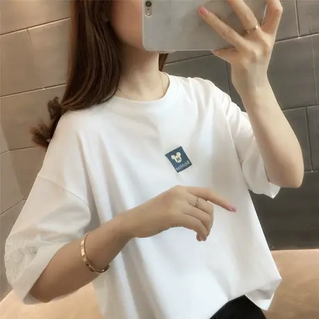 短袖韩版t恤女春装2023年卡通春款夏季女装宽松打底衫上衣服ins潮商品大图