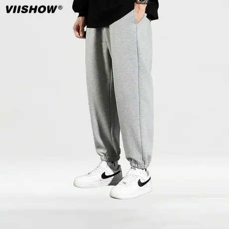 VIISHOW休闲裤男欧美潮牌高街运动裤宽松束脚卫裤慵懒痞帅长裤子图片