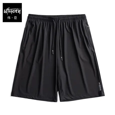 伟臣夏季轻薄冰丝大码休闲短裤男胖子加肥加大宽松肥佬潮流五分裤商品大图