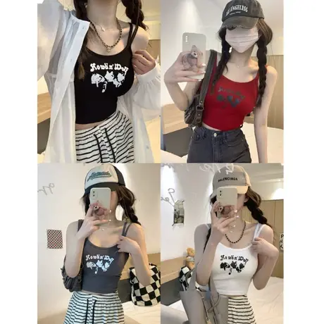 u型美背内衣吊带背心女内搭外穿文胸一体打底网红爆款带胸垫新款图片