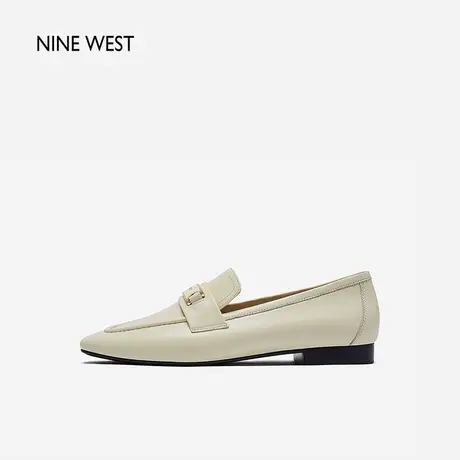 Nine West/玖熙低跟乐福鞋女春季新款通勤舒适羊皮深口单鞋百搭图片