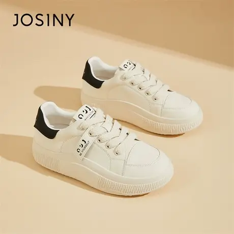Josiny/卓诗尼时尚板鞋2024新款春季运动厚底炸街内增高休闲鞋子商品大图