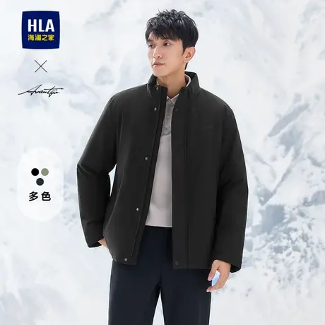HLA/海澜之家轻商务时尚系列棉服24秋冬新立领精致硅胶标外套男商品大图