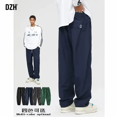 男士藏青色美式休闲裤男款春季直筒裤子2025新款工装裤潮长裤男裤商品大图