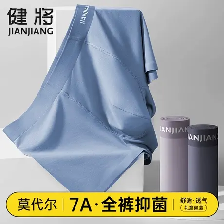 健将7A抗菌男士内裤男裤莫代尔无痕透气夏纯棉裆青少年大码短裤衩商品大图