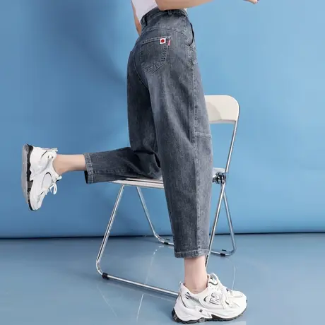 九分裤牛仔裤女夏季薄款2023年新款休闲小个子老爹裤哈伦裤萝卜裤商品大图
