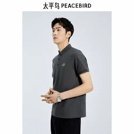 太平鸟男装POLO衫撞色刺绣BWCOE2881图片