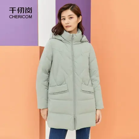 千仞岗2023秋冬女士常规连帽保暖休闲外套反季羽绒服I图片