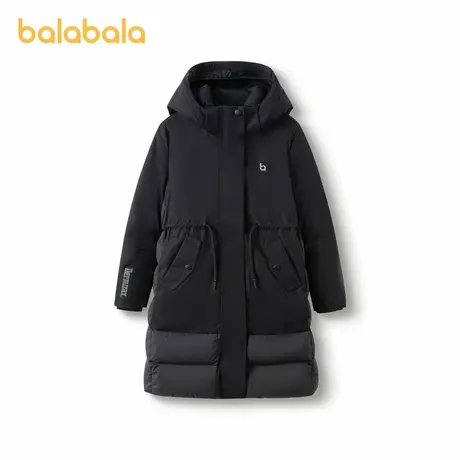 【lab系列】商场同款巴拉巴拉儿童长款羽绒服2024冬童装女童外套商品大图