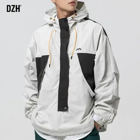 男士秋季工装冲锋衣男2023年新款休闲连帽夹克外套高级感秋装男款商品大图