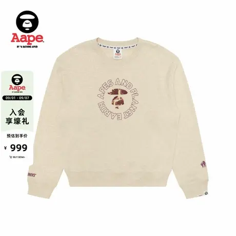 Aape旗舰店女装秋冬猿人迷彩图案休闲潮流圆领卫衣D318XAP商品大图
