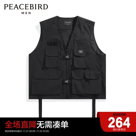 太平鸟男装工装马甲多口袋马甲B1BGC1225图片