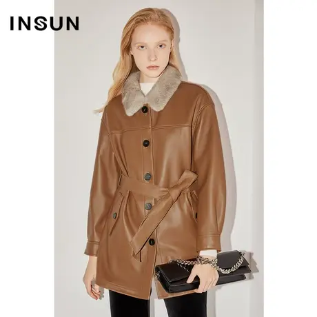 COVER冬季2022时尚立体宽松落肩法式慵懒风保暖皮草外套图片