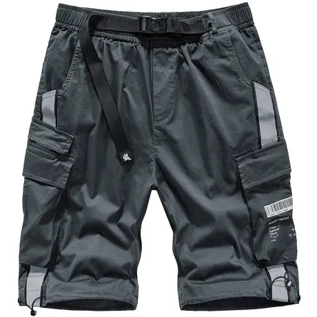 VIP夏季机能工装短裤男宽松多口袋拼接五分裤ins潮牌休闲中裤薄款商品大图