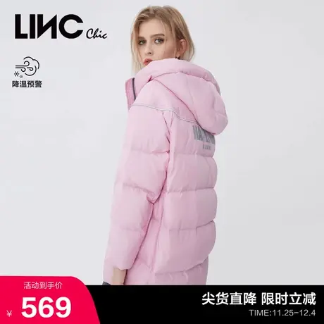 LINCCHIC金羽杰羽绒服女廓形面包感短款羽绒服女冬季Y21603129商品大图