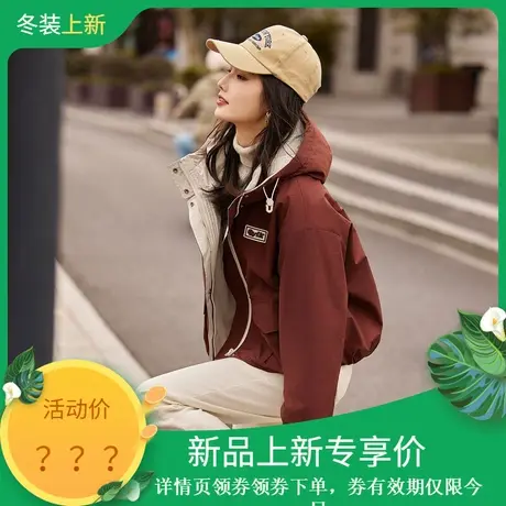 时尚气质休闲百搭加厚外套2023年冬季新款通勤保暖外套商品大图