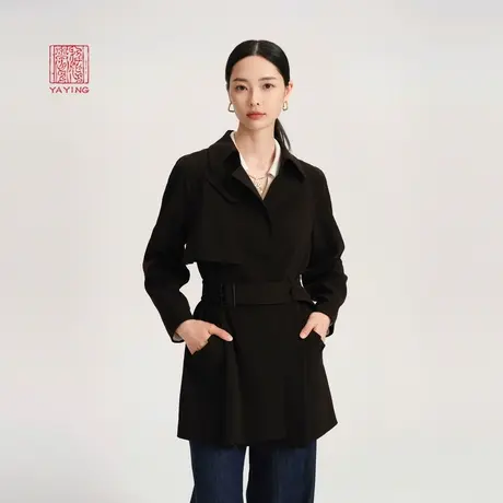 EP雅莹高端系列 质感腰带设计中长款风衣外套 商场同款7201A商品大图