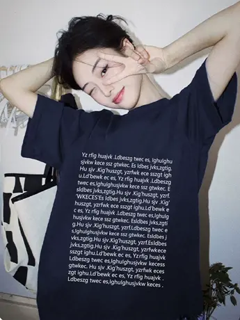 纯棉重磅短袖t恤女夏季独特别致设计感小众美式复古宽松半袖上衣商品大图