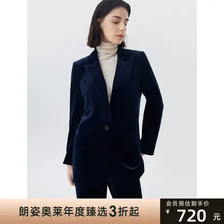 朗姿法式气质高级感西服秋季新款时尚通勤休闲职业西装外套上衣女图片