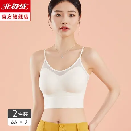 无痕内衣女大胸显小显瘦防下垂无钢圈抹胸防走光性感美背文胸罩商品大图