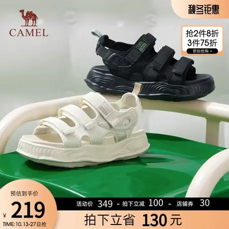 骆驼女鞋2023夏季新款潮酷活力柔软有型运动休闲凉鞋厚底防震女鞋商品大图