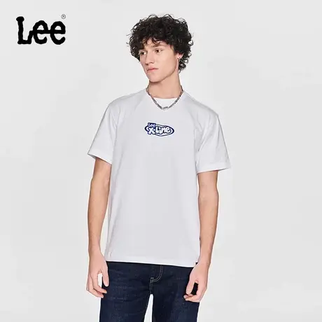 Lee24早春新品舒适版型字母logo印花圆领男短袖T恤潮LMT0081204LE图片