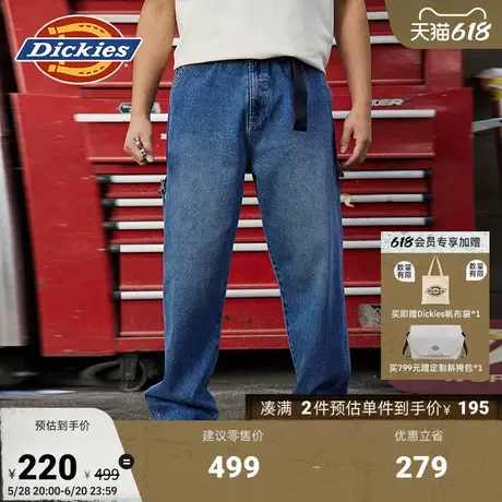 Dickies25春夏新款直筒牛仔1939伐木裤多口袋工装裤男女 DK0A88LU图片