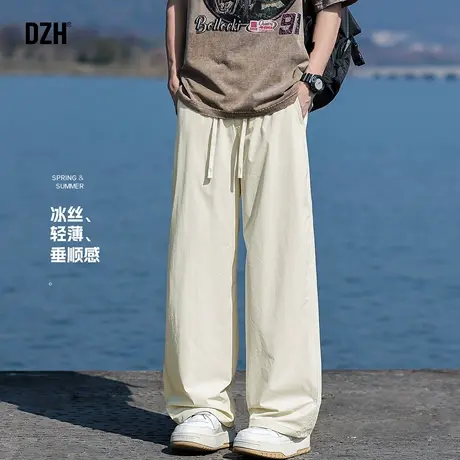 男士夏日轻薄凉凉裤冰丝裤运动裤男款夏季薄款裤子直筒宽松速干裤图片