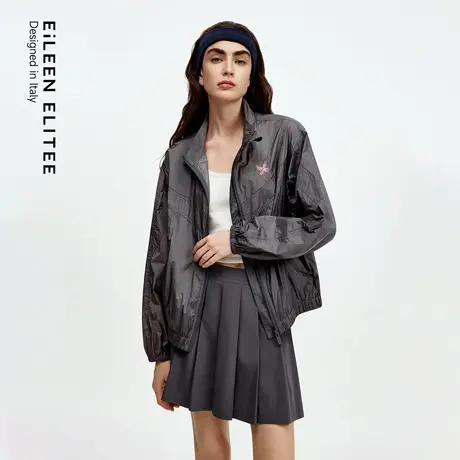 朗姿欧洲EiLEEN ELITEE2025年秋新款高端气质立领夹克防晒外套女商品大图