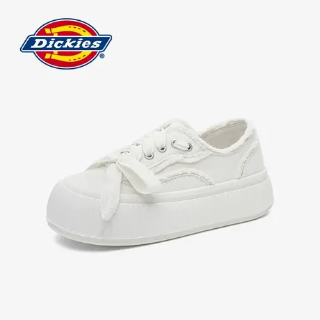 Dickies帆布鞋女鞋2025春夏厚底小白鞋女小众板鞋透气增高休闲鞋商品大图
