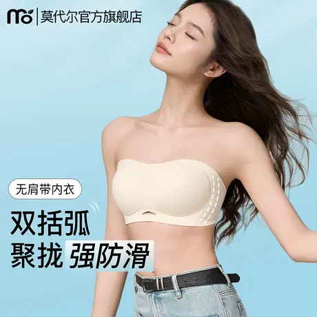 无肩带内衣女防滑聚拢防走光夏薄款果冻条无痕美背软支撑裹胸文胸商品大图