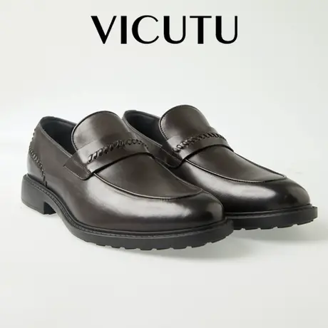 VICUTU威可多男士正装皮鞋秋季新款舒适西服礼服百搭男鞋商品大图