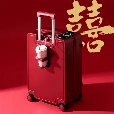 Lee喜庆新娘结婚陪嫁箱24寸密码旅行登机箱子拉杆箱女新款行李箱图片