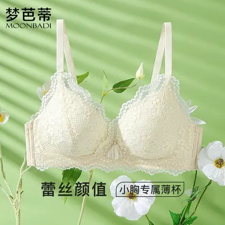 梦芭蒂蕾丝舒适聚拢性感上托美背内衣女薄杯无钢圈文胸罩嫣梦雨烟图片