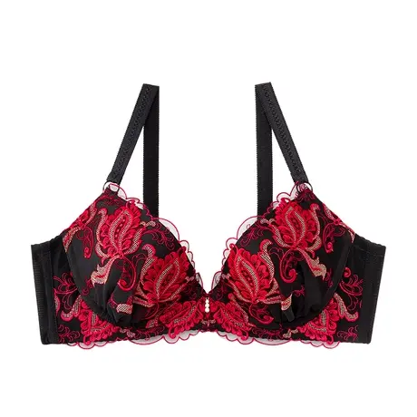 爱美菲露性感舒适胸罩日系女内衣蕾丝本命年红小胸聚拢文胸669313商品大图