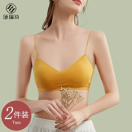 美背文胸女夏无钢圈内衣薄款小胸聚拢无痕背心性感一体抹胸式吊带商品大图