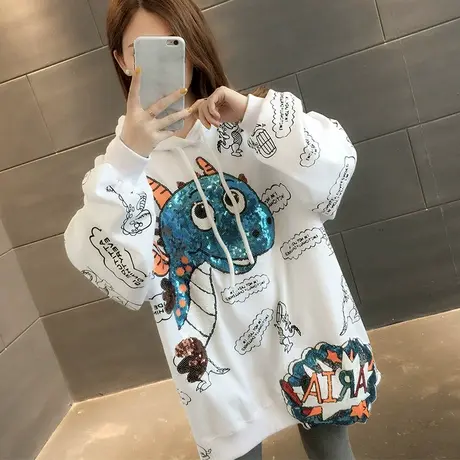 卫衣2024年新款女装韩版春秋季春装春款宽松女士加绒外套爆款上衣图片