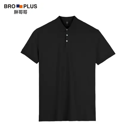 胖哥哥纯棉大码polo衫男翻领加肥加大胖子宽松商务休闲短袖t恤图片