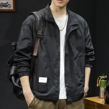 夹克外套男春秋潮牌男装工装大码男款上衣男士冲锋衣春季2024新款商品大图