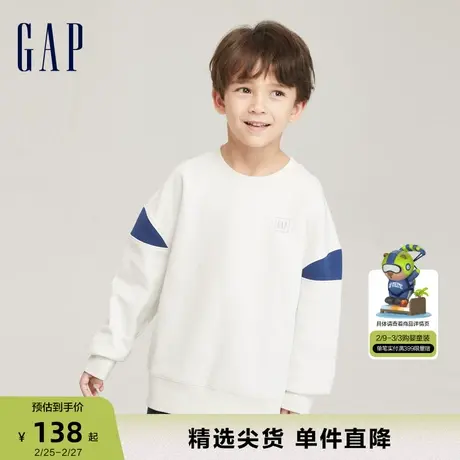 Gap男童春秋空气三明治宽松洋气卫衣儿童装运动亲肤上衣785324商品大图