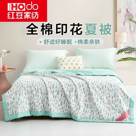 红豆家纺夏凉被纯棉全棉可机洗夏被空调被可水洗学生宿舍薄被子商品大图