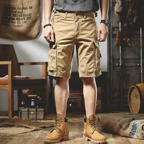 夏季直筒休闲短裤男宽松潮牌ins五分裤大码男生潮流5分中裤潮薄款商品大图