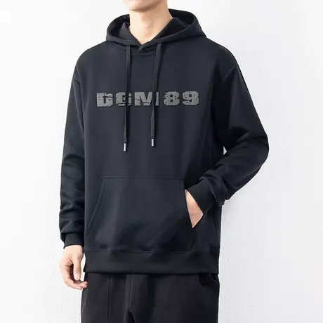 雪中飞卫衣男装春秋新款连帽潮款时尚学生运动休闲套头衫上衣外套图片