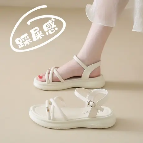 踩屎感超软底精致平底凉鞋女2025新款夏季小码34配裙子凉拖33百搭图片