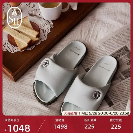 【ASH X NESPRESSO联名款】2025夏新款TERRA羊皮拖鞋女平底一字拖图片