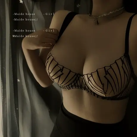 内衣女薄款大胸显小性感蕾丝大码文胸托透明法式胸罩套装夏季肤色图片