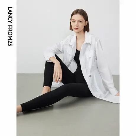 朗姿设计感修身显瘦瑜伽鲨鱼裤2024年春季新款气质高级感休闲裤女商品大图