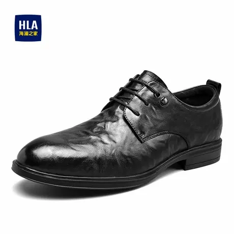 HLA/海澜之家男鞋新款春季流行百搭尖头商务皮鞋正装结婚新郎鞋商品大图
