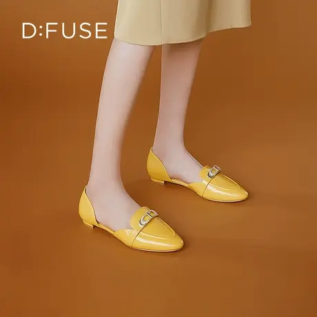 DFuse迪芙斯春平底时装凉鞋小众单鞋乐福鞋一脚蹬软底休闲鞋图片